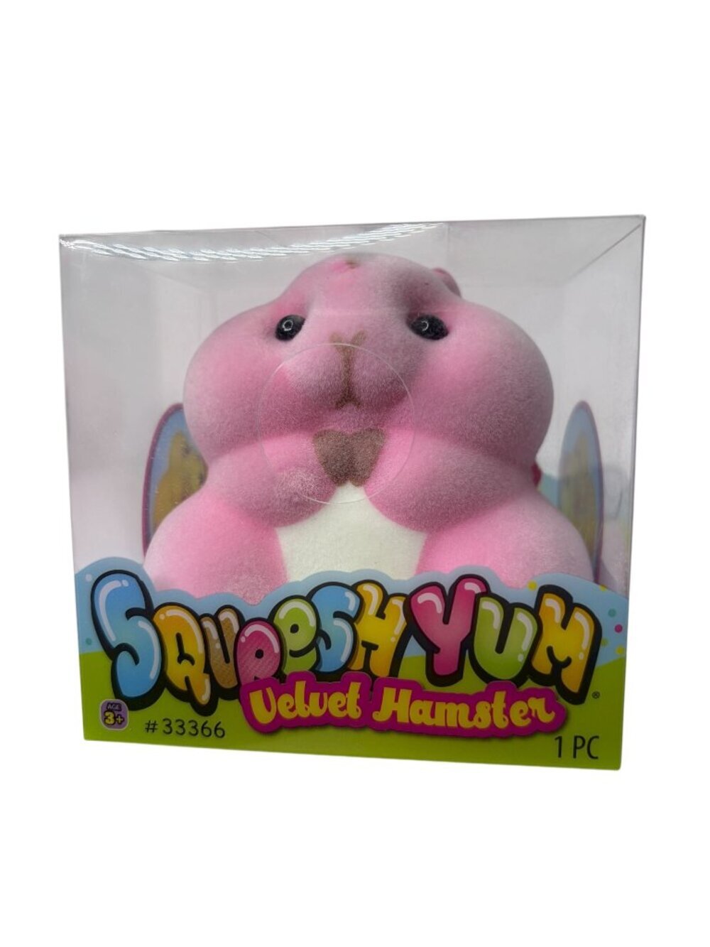JA-RU Squeesh Yum Velvet Hamster Soft Foam Squeeze Toy PINK New
